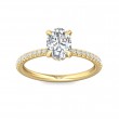 FlyerFit® 14K Yellow Gold Micropave Engagement Ring
