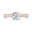 FlyerFit® 14K Pink Gold Micropave Engagement Ring