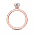 FlyerFit® 14K Pink Gold Micropave Engagement Ring