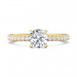 FlyerFit® 18K Yellow Gold Micropave Engagement Ring