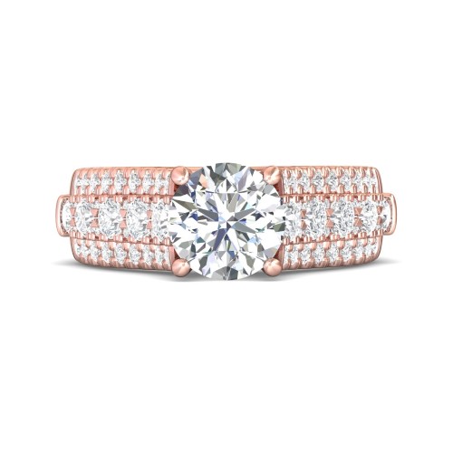 FlyerFit® 18K Pink Gold Encore Engagement Ring