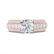 FlyerFit® 14K Pink Gold Shank And White Gold Top Encore Engagement Ring