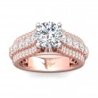 FlyerFit® 14K Pink Gold Shank And White Gold Top Encore Engagement Ring