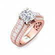 FlyerFit® 14K Pink Gold Shank And White Gold Top Encore Engagement Ring