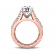 FlyerFit® 18K Pink Gold Shank And White Gold Top Encore Engagement Ring