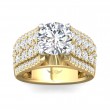 FlyerFit® 18K Yellow Gold Shank And White Gold Top Encore Engagement Ring