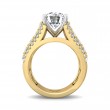 FlyerFit® 18K Yellow Gold Shank And White Gold Top Encore Engagement Ring