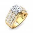 FlyerFit® 18K Yellow Gold Shank And White Gold Top Encore Engagement Ring