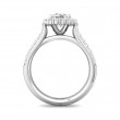FlyerFit® 14K White Gold Micropave Halo Engagement Ring