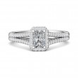 FlyerFit® 14K White Gold Split Shank Engagement Ring