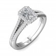 FlyerFit® 14K White Gold Split Shank Engagement Ring