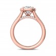 FlyerFit® 14K Pink Gold Split Shank Engagement Ring