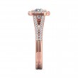 FlyerFit® 14K Pink Gold Split Shank Engagement Ring