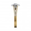 FlyerFit® 18K Yellow Gold Shank And White Gold Top Split Shank Engagement Ring