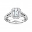 FlyerFit® Platinum Split Shank Engagement Ring