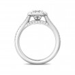 FlyerFit® Platinum Split Shank Engagement Ring