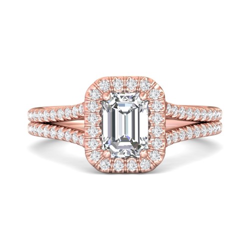 FlyerFit&reg; 14K Pink Gold Split Shank Engagement Ring