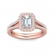 FlyerFit® 14K Pink Gold Split Shank Engagement Ring