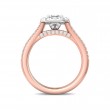FlyerFit® 14K Pink Gold Shank And White Gold Top Split Shank Engagement Ring