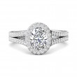 FlyerFit® 14K White Gold Split Shank Engagement Ring