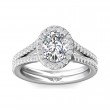 FlyerFit® 14K White Gold Split Shank Engagement Ring