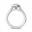 FlyerFit® 14K White Gold Split Shank Engagement Ring