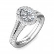 FlyerFit® 14K White Gold Split Shank Engagement Ring