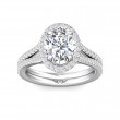 FlyerFit® 14K White Gold Split Shank Engagement Ring