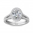 FlyerFit® Platinum Split Shank Engagement Ring
