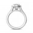 FlyerFit® Platinum Split Shank Engagement Ring