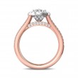 FlyerFit® 18K Pink Gold Shank And White Gold Top Split Shank Engagement Ring