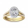 FlyerFit® 14K Yellow and 14K White Gold Split Shank Engagement Ring