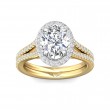 FlyerFit® 14K Yellow and 14K White Gold Split Shank Engagement Ring
