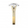 FlyerFit® 14K Yellow and 14K White Gold Split Shank Engagement Ring