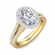 FlyerFit® 14K Yellow and 14K White Gold Split Shank Engagement Ring