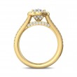 FlyerFit® 18K Yellow Gold Split Shank Engagement Ring