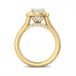 FlyerFit® 18K Yellow Gold Split Shank Engagement Ring