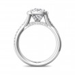 FlyerFit® 14K White Gold Split Shank Engagement Ring