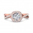 FlyerFit® 14K Pink Gold Split Shank Engagement Ring