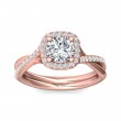FlyerFit® 14K Pink Gold Split Shank Engagement Ring
