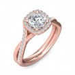 FlyerFit® 14K Pink Gold Split Shank Engagement Ring