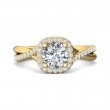 FlyerFit® 14K Yellow Gold Split Shank Engagement Ring