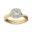 FlyerFit® 14K Yellow Gold Split Shank Engagement Ring