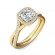 FlyerFit® 14K Yellow Gold Split Shank Engagement Ring