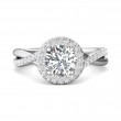 FlyerFit® Platinum Split Shank Engagement Ring