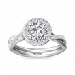 FlyerFit® Platinum Split Shank Engagement Ring