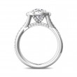 FlyerFit® Platinum Split Shank Engagement Ring