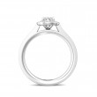 FlyerFit® 14K White Gold Micropave Halo Engagement Ring