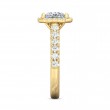 FlyerFit® 14K Yellow Gold Micropave Halo Engagement Ring