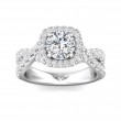 FlyerFit® 14K White Gold Split Shank Engagement Ring